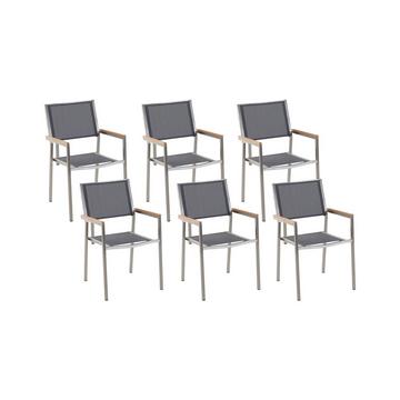 Set di 6 sedie en Acciaio inox Moderno GROSSETO
