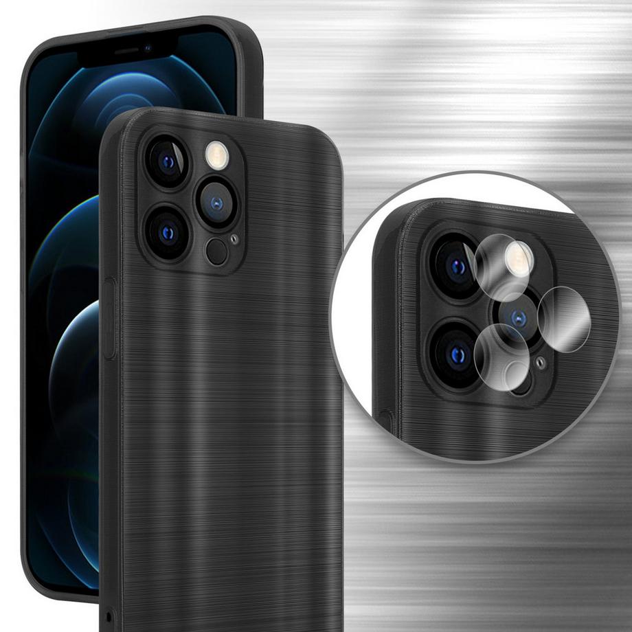Cadorabo  Hülle für Apple iPhone 12 PRO im Brushed Design 