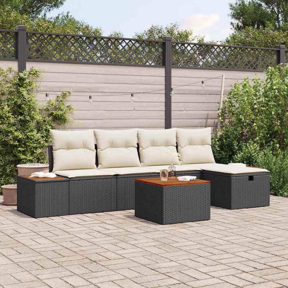 VidaXL Ensemble de canapé modulable poly rattan  