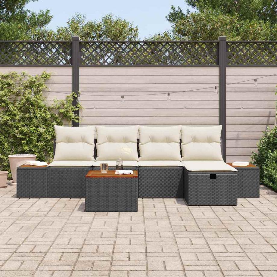 VidaXL Ensemble de canapé modulable poly rattan  