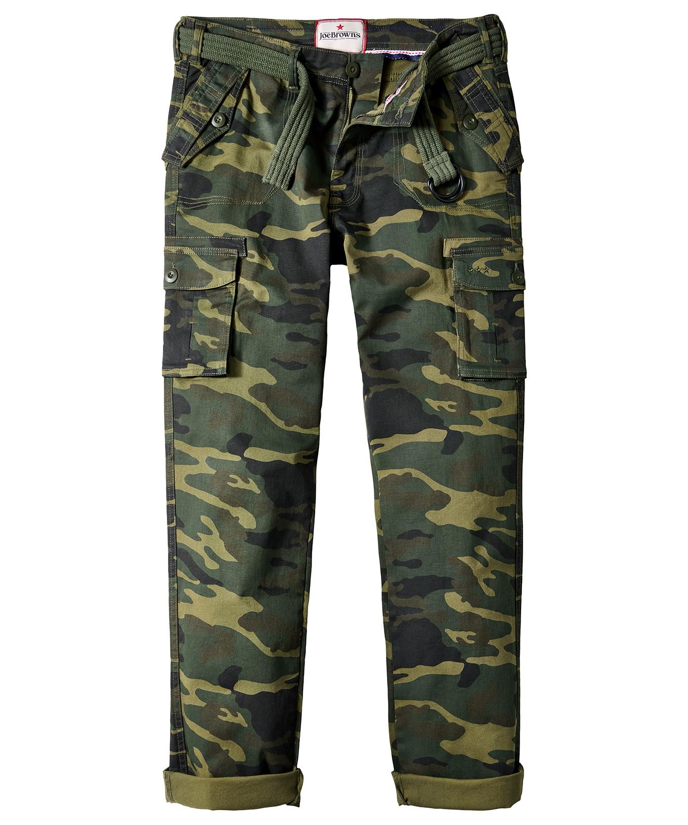Joe Browns Pantaloni Cargo Camouflage Cachi Vestibilità Regolare  