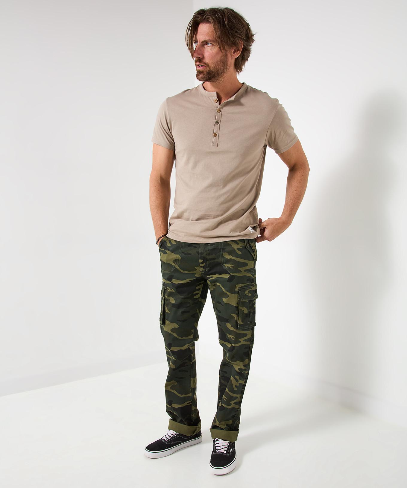 Joe Browns Pantaloni Cargo Camouflage Cachi Vestibilità Regolare  
