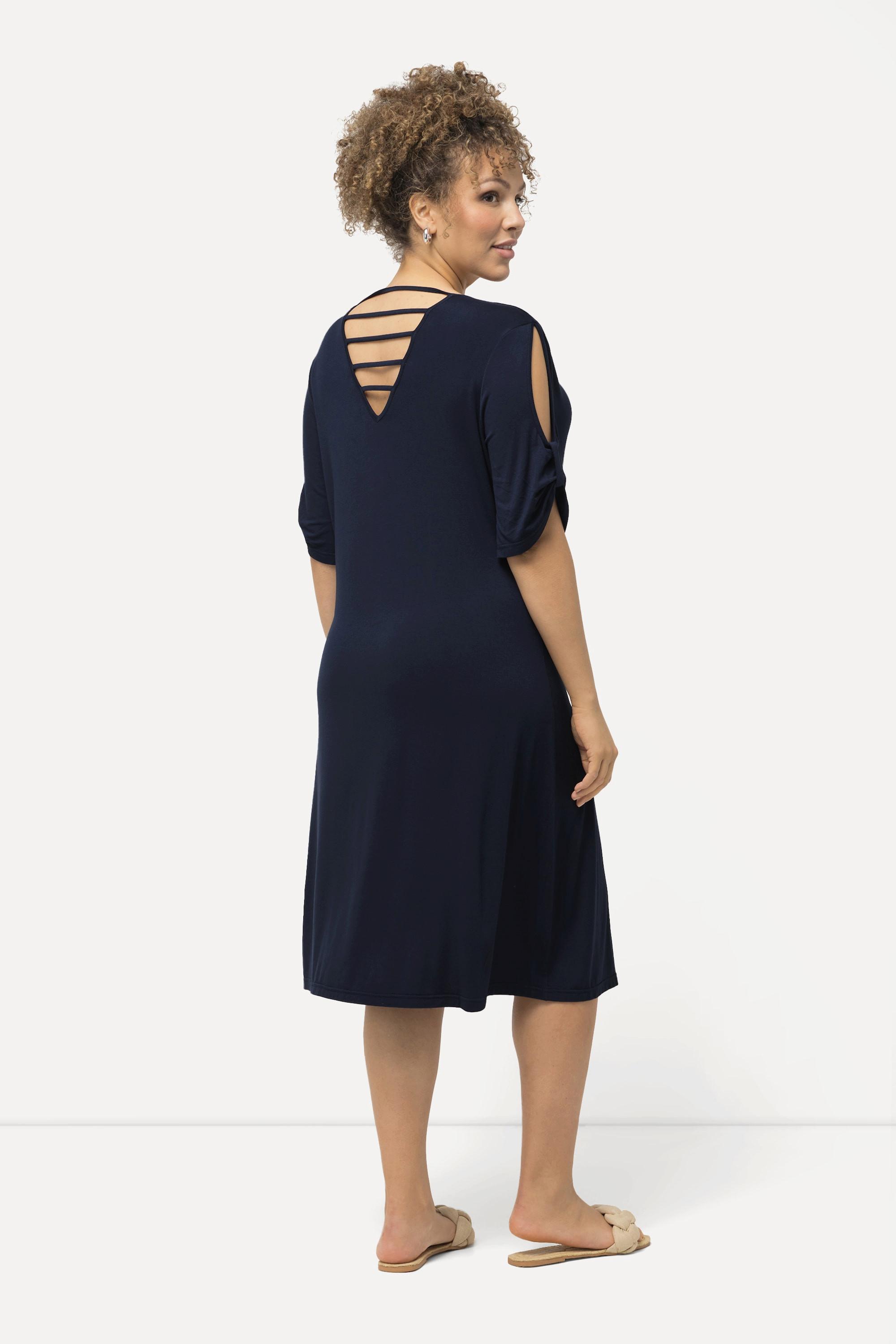 Ulla Popken Abito da spiaggia in jersey Scollo a V Mezza manica  