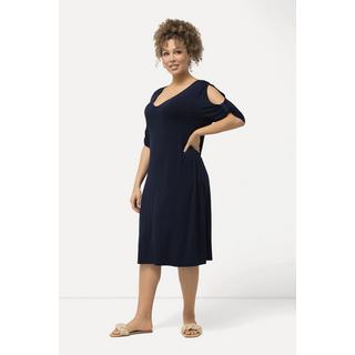 Ulla Popken Abito da spiaggia in jersey Scollo a V Mezza manica  