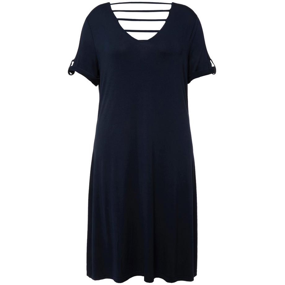 Ulla Popken Abito da spiaggia in jersey Scollo a V Mezza manica  