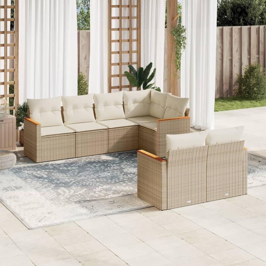 VidaXL set divano da giardino Polirattan  
