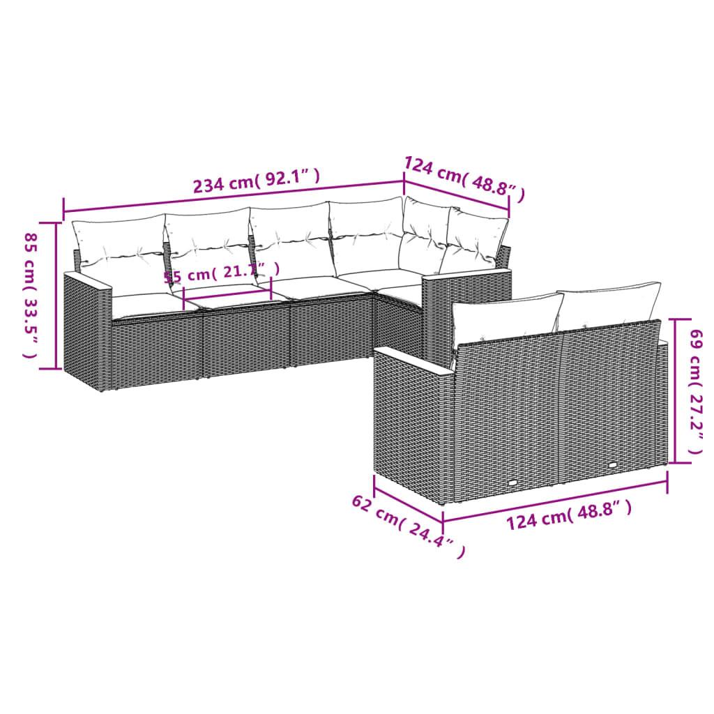 VidaXL Garten sofagarnitur poly-rattan  