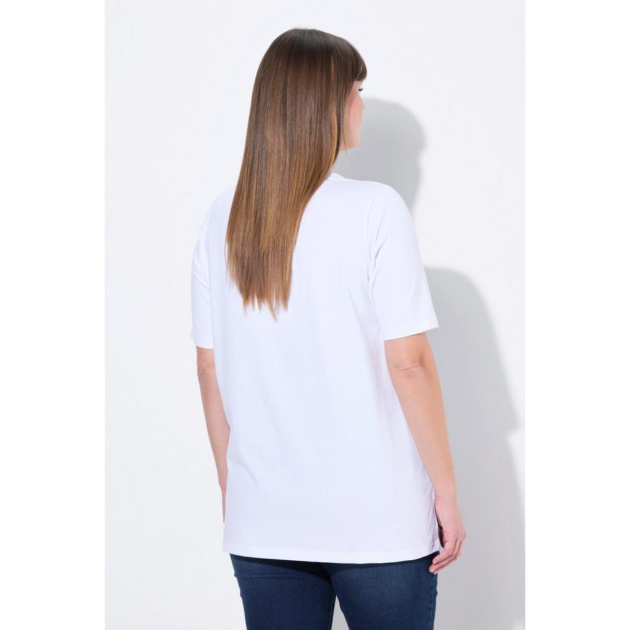 Ulla Popken T-shirt Classic Stampa Gabbiano Scollo Rettangolare Mezza Manica  