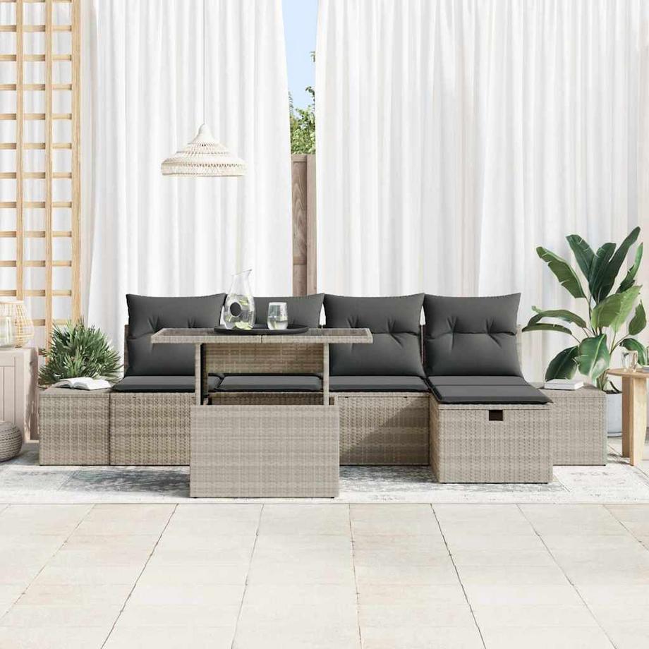 VidaXL Ensemble de canapé de jardin poly rattan  
