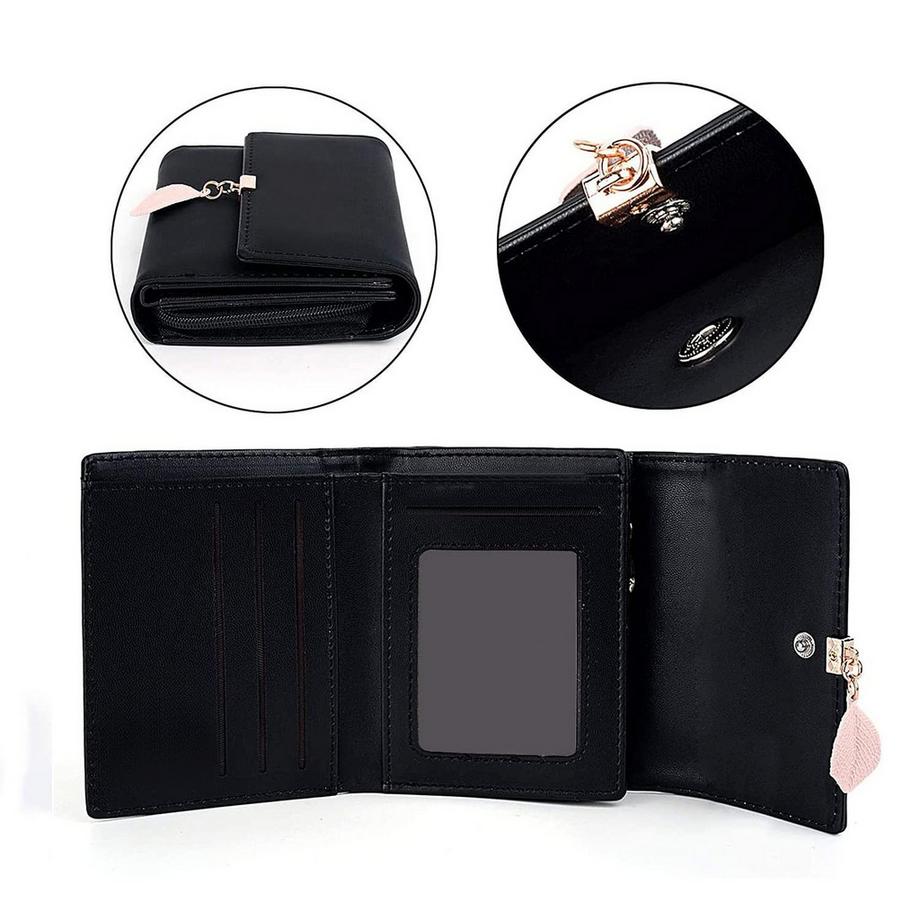 Only-bags.store Portafoglio Piccolo in Ecopelle con Molti Scomparti  