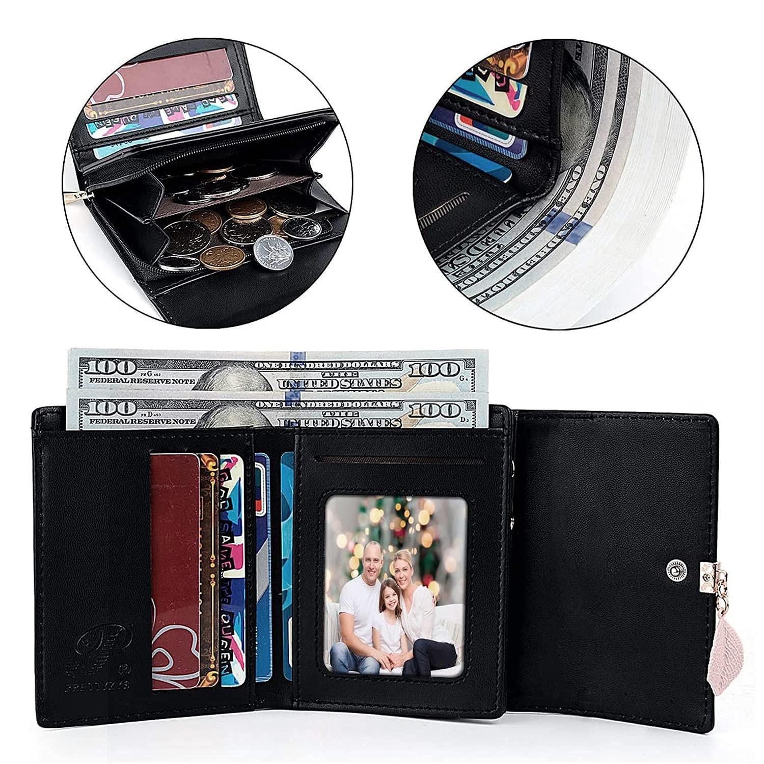 Only-bags.store Kleines Portemonnaie aus glattem Kunstleder mit vielen Fächern  