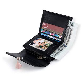 Only-bags.store Kleines Portemonnaie aus glattem Kunstleder mit vielen Fächern  