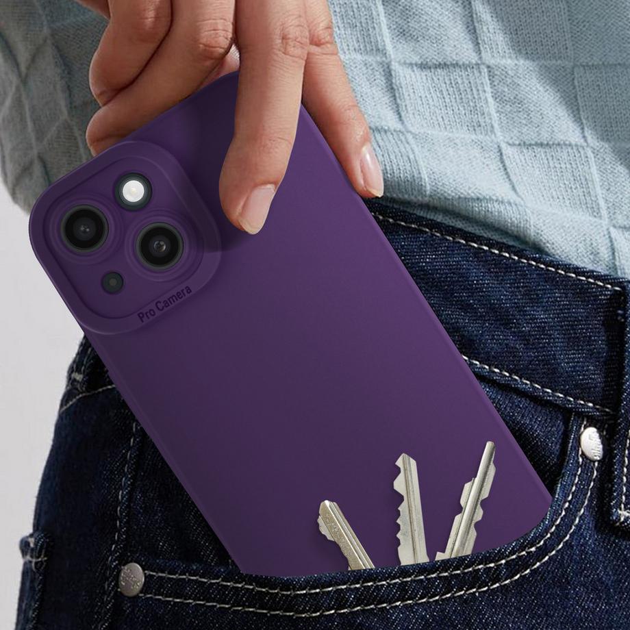 Avizar  Coque iPhone 15 Plus Souple Mat Violet 