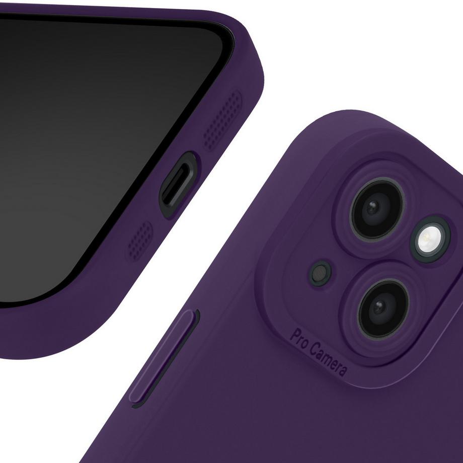 Avizar  Coque iPhone 15 Plus Souple Mat Violet 