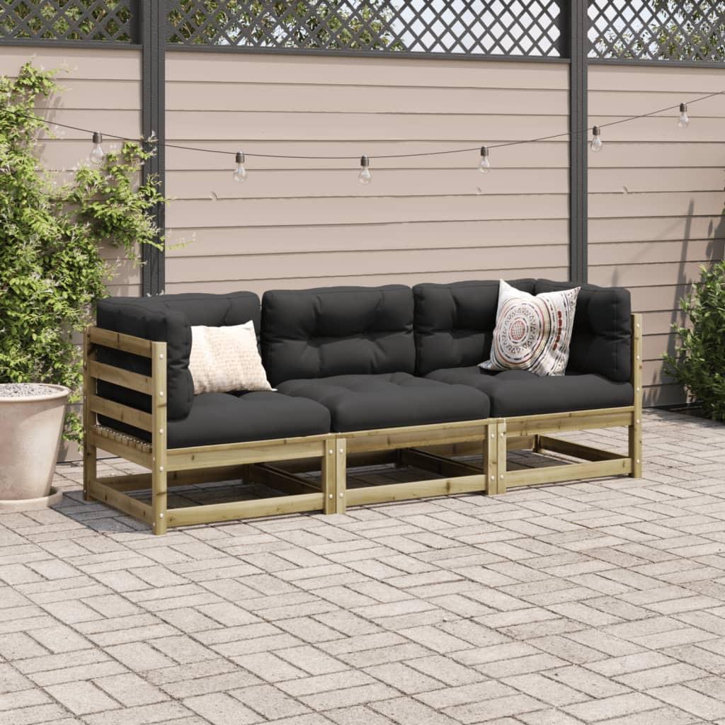 VidaXL set divano da giardino Legno  