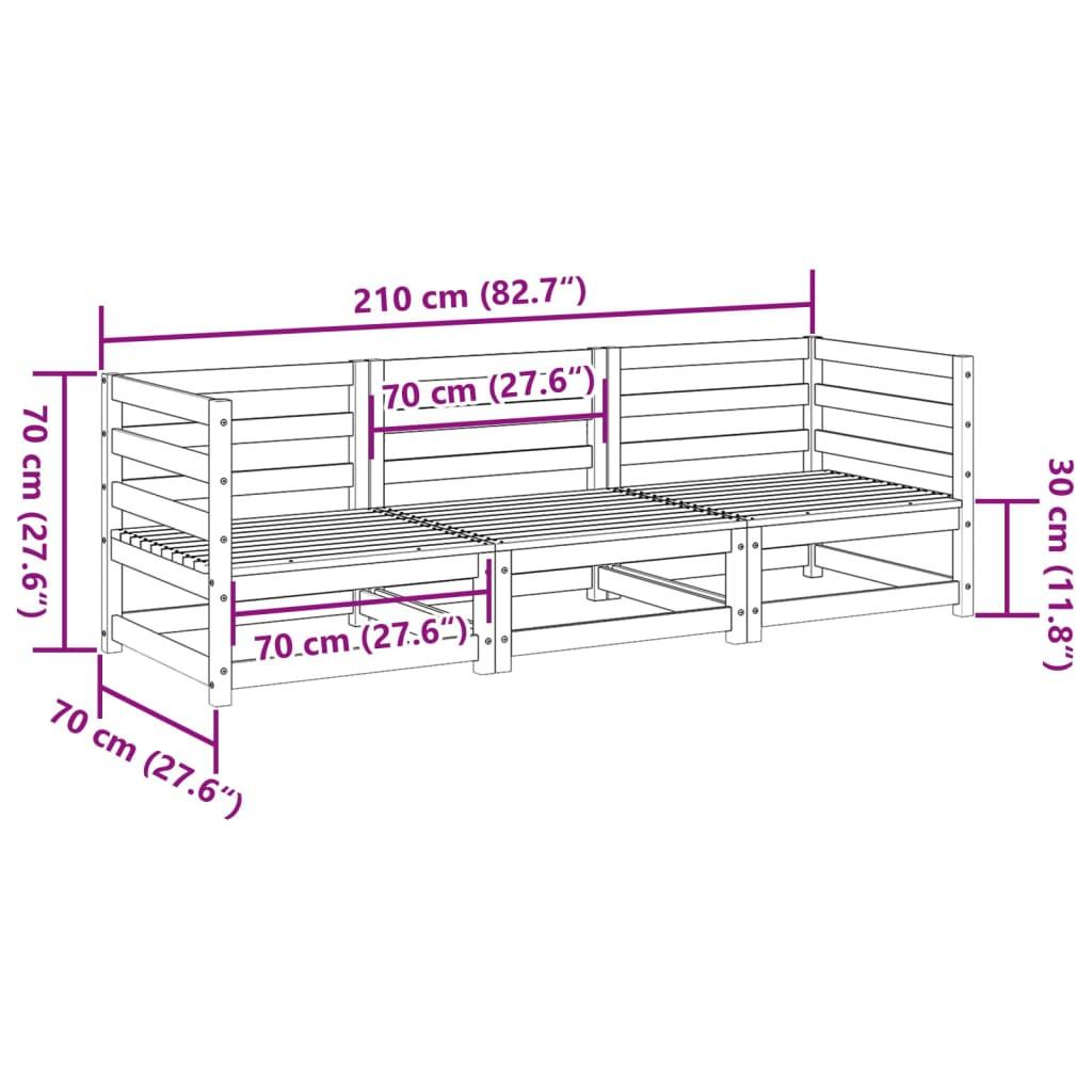 VidaXL set divano da giardino Legno  