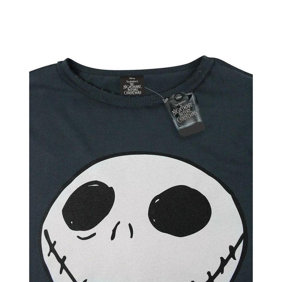 Nightmare Before Christmas Jack Motiv T-Shirt mit umgedrehten Nähten  