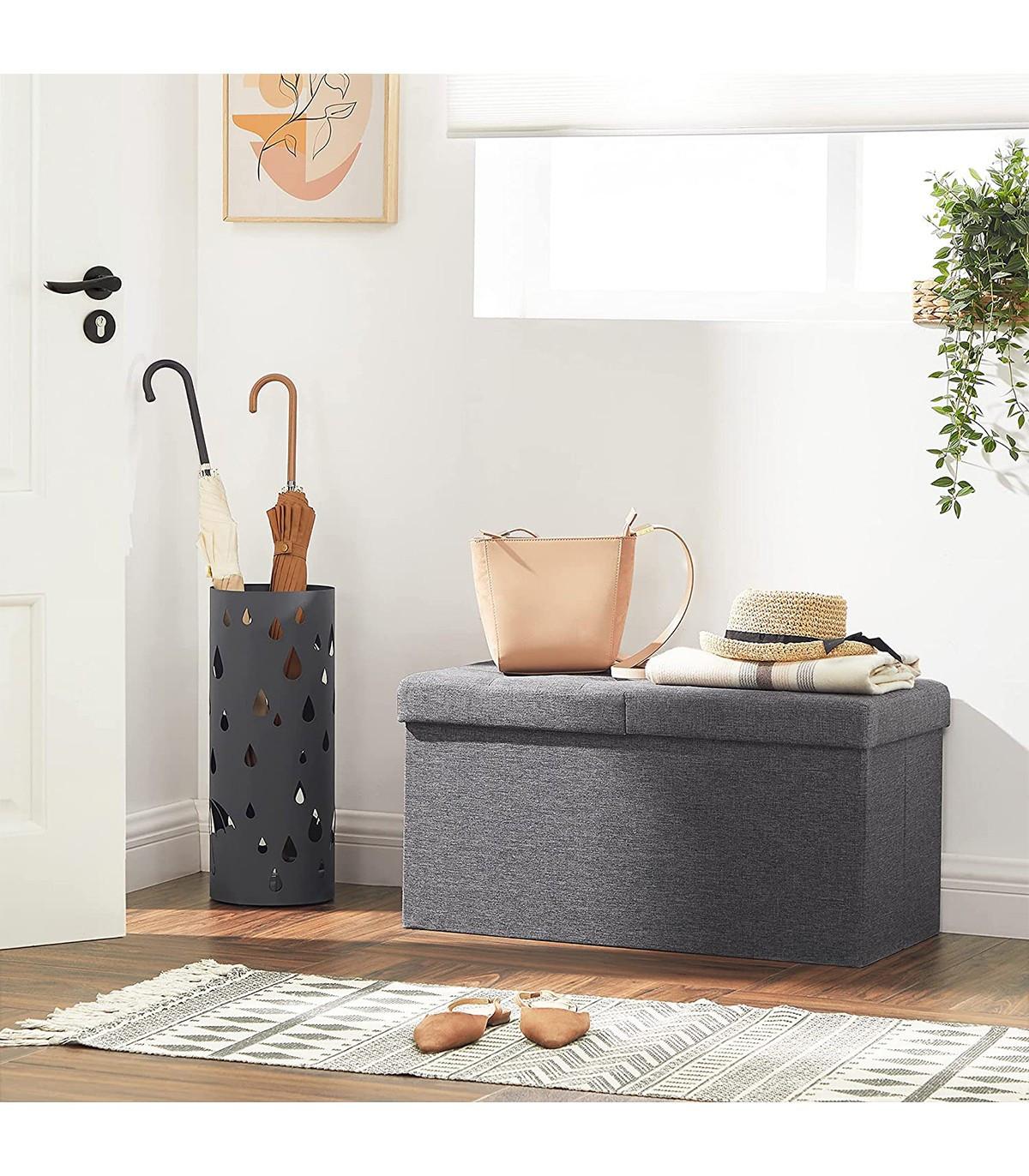 Calicosy Coffre de rangement avec couvercle pliable par 2 côtés - L76 cm  