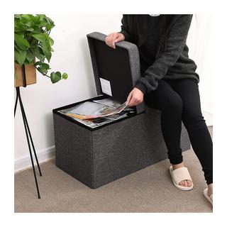 Calicosy Coffre de rangement avec couvercle pliable par 2 côtés - L76 cm  