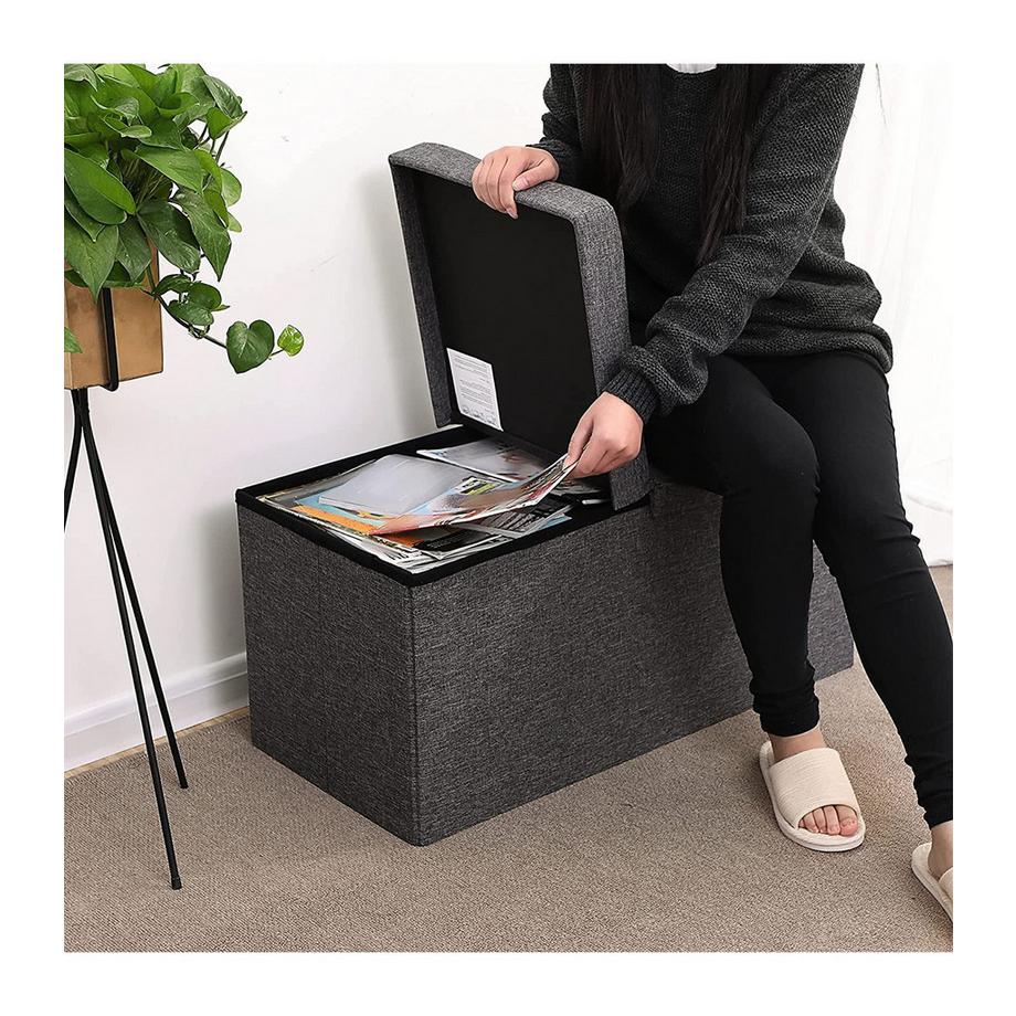 Calicosy Aufbewahrungsbox mit Deckel, von zwei Seiten faltbar - L76 cm  