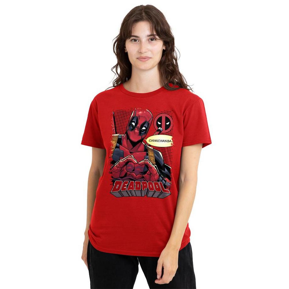 Deadpool Chimichanga T-Shirt Stampa Grafica  
