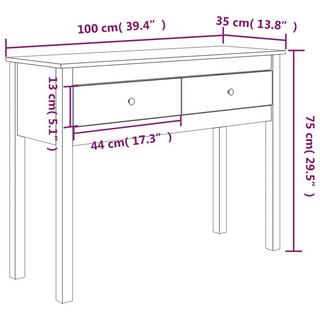 VidaXL tavolo consolle Legno di pino  