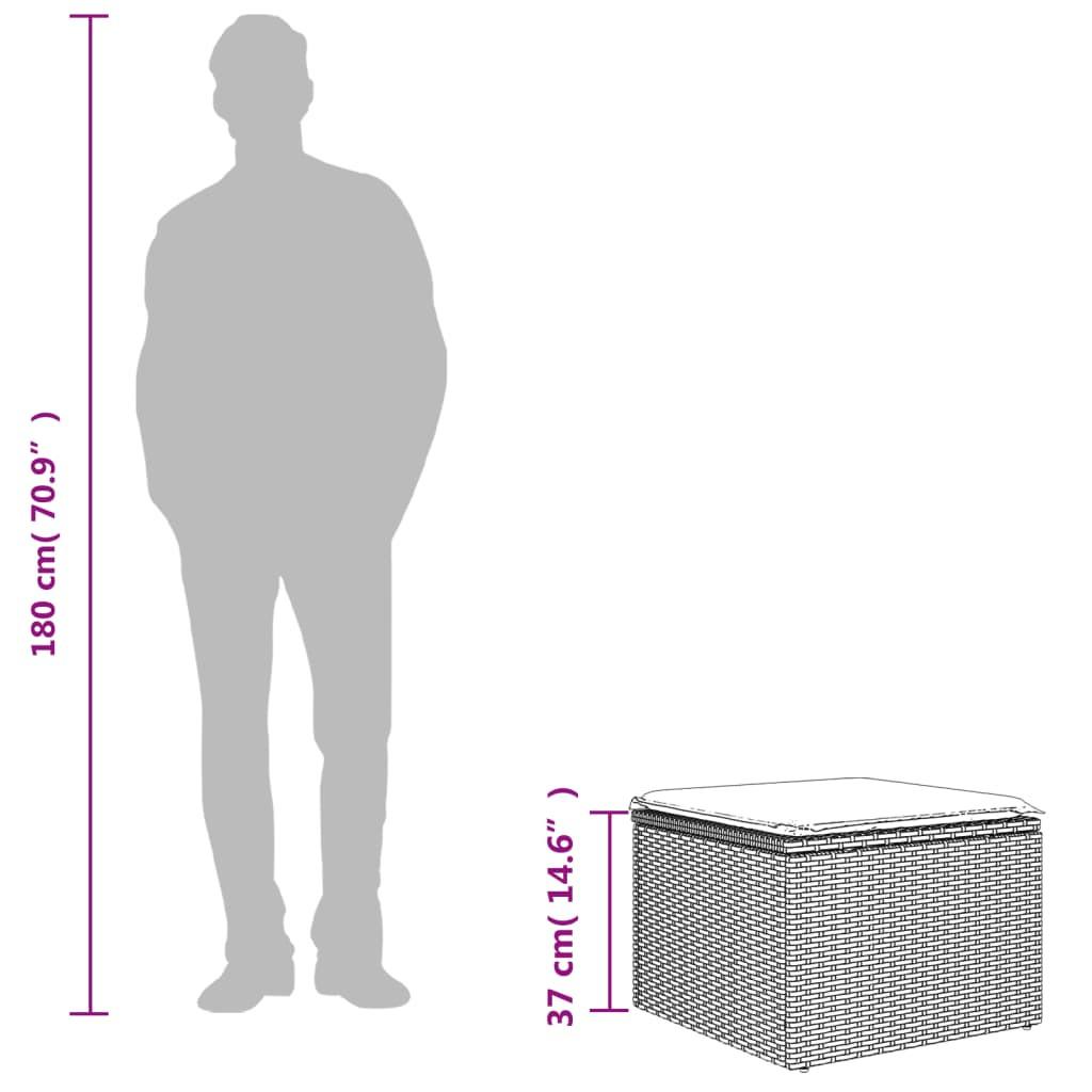 VidaXL  Tabouret de jardin rotin synthétique 