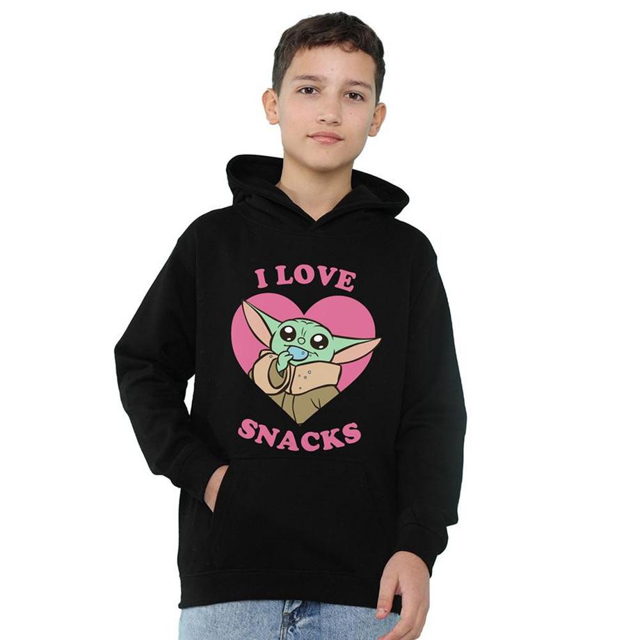 I Love Snacks Felpa Con Cappuccio Grogu