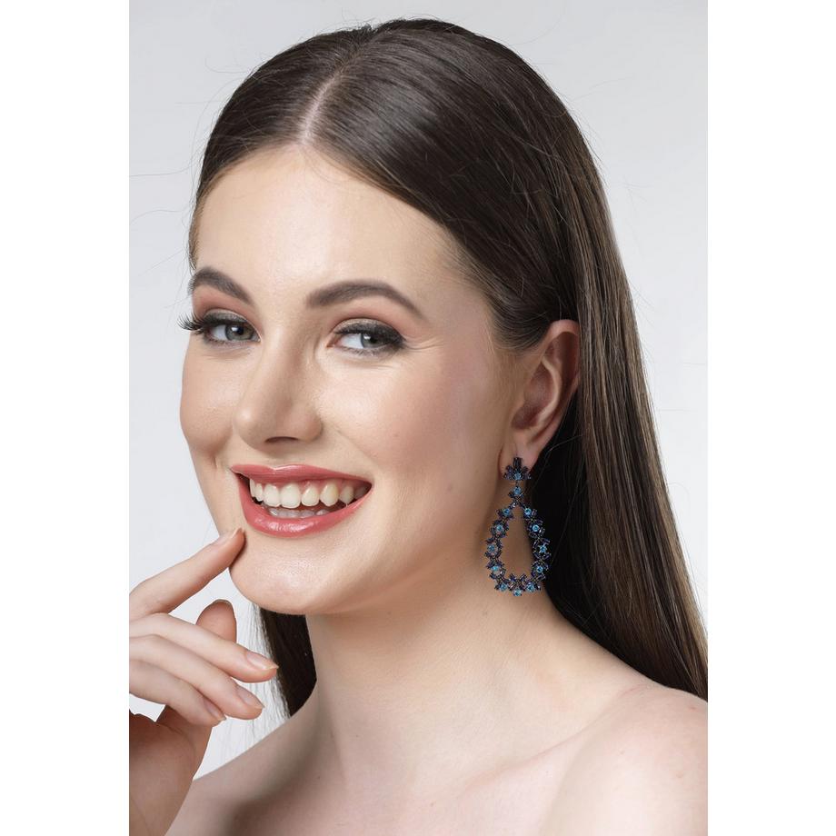 AVANT-GARDE PARIS  Collezione Diva Orecchini a Goccia Floreali Delicati in Zirconia 