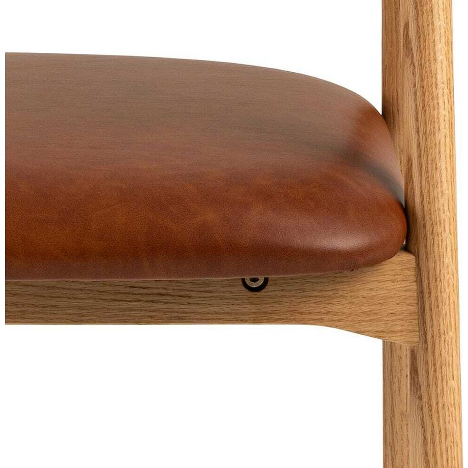 mutoni Chaise avec accoudoirs Lando cognac (1 pièce)  
