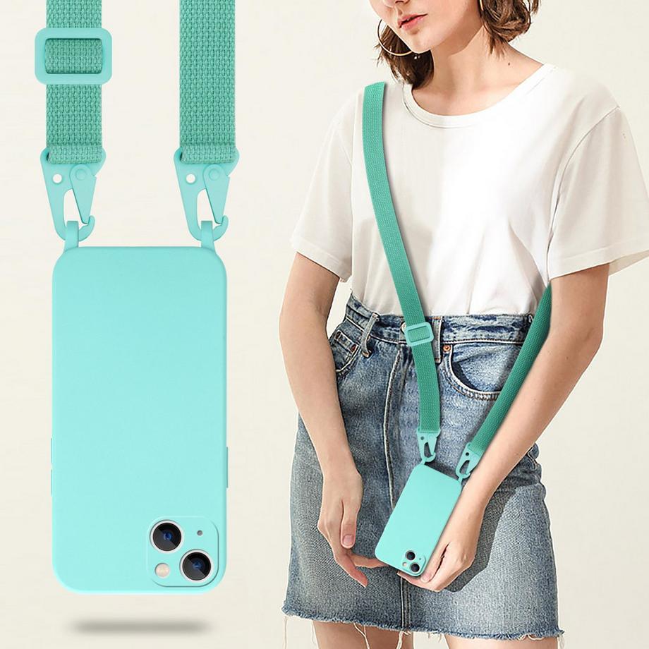 Cadorabo  Handy Kette für Apple iPhone 14 Silikon Schutzhülle 