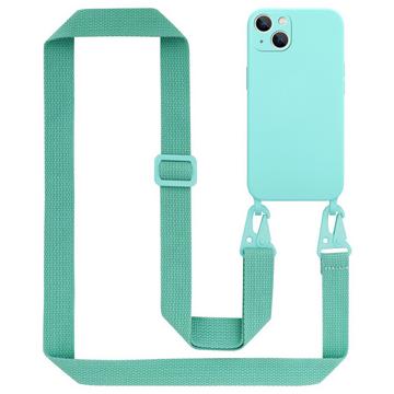 Chaîne de téléphone portable compatible avec Apple iPhone 14 - Coque de protection en silicone avec cordelette réglable