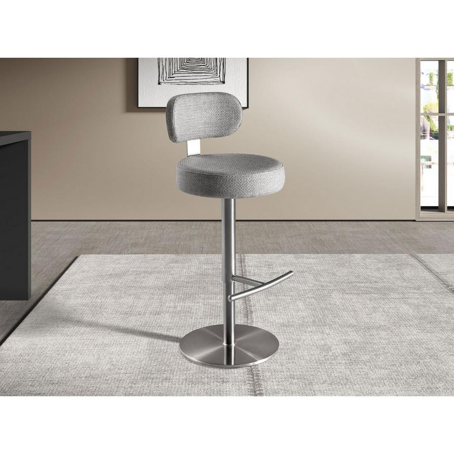 ANGEL CERDA Tabouret pivotant en tissu marbré  