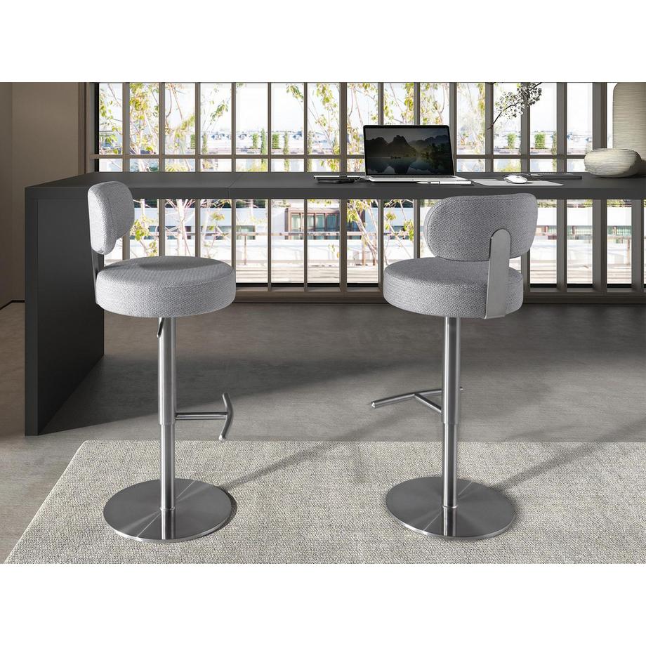 ANGEL CERDA Tabouret pivotant en tissu marbré  