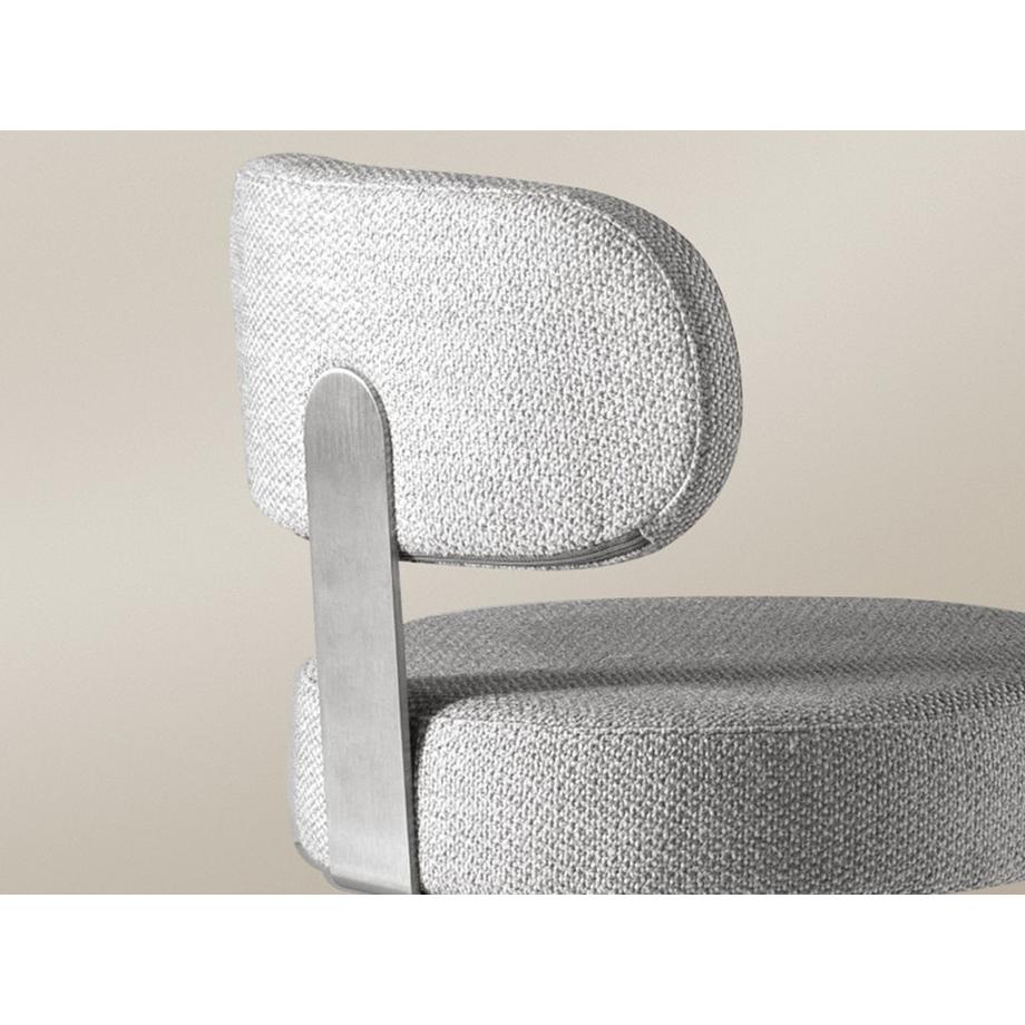 ANGEL CERDA Tabouret pivotant en tissu marbré  