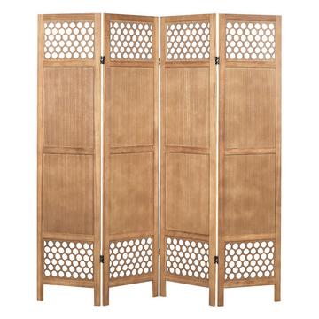 Divisorio per ambienti a 4 pannelli en Legno di Paulownia Boho CERTOSA