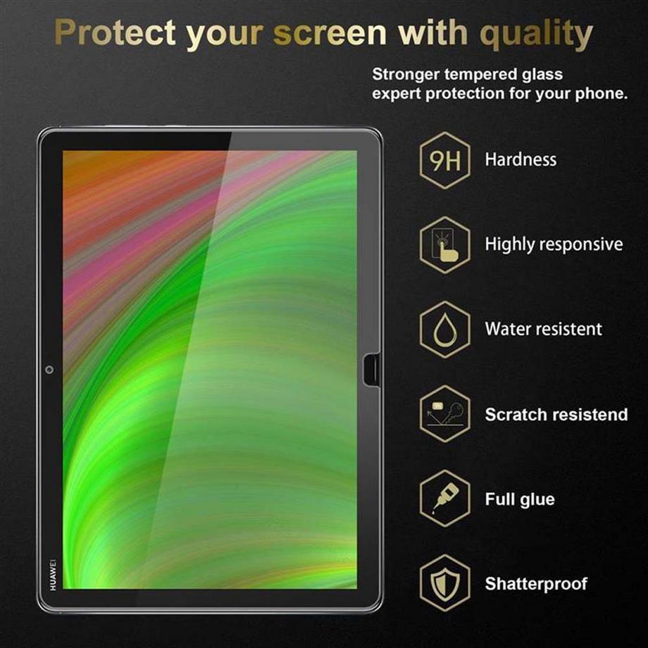 Cadorabo  3x Film de protection pour Huawei MediaPad M5 LITE 10 (10.1 pouces) verre trempé 