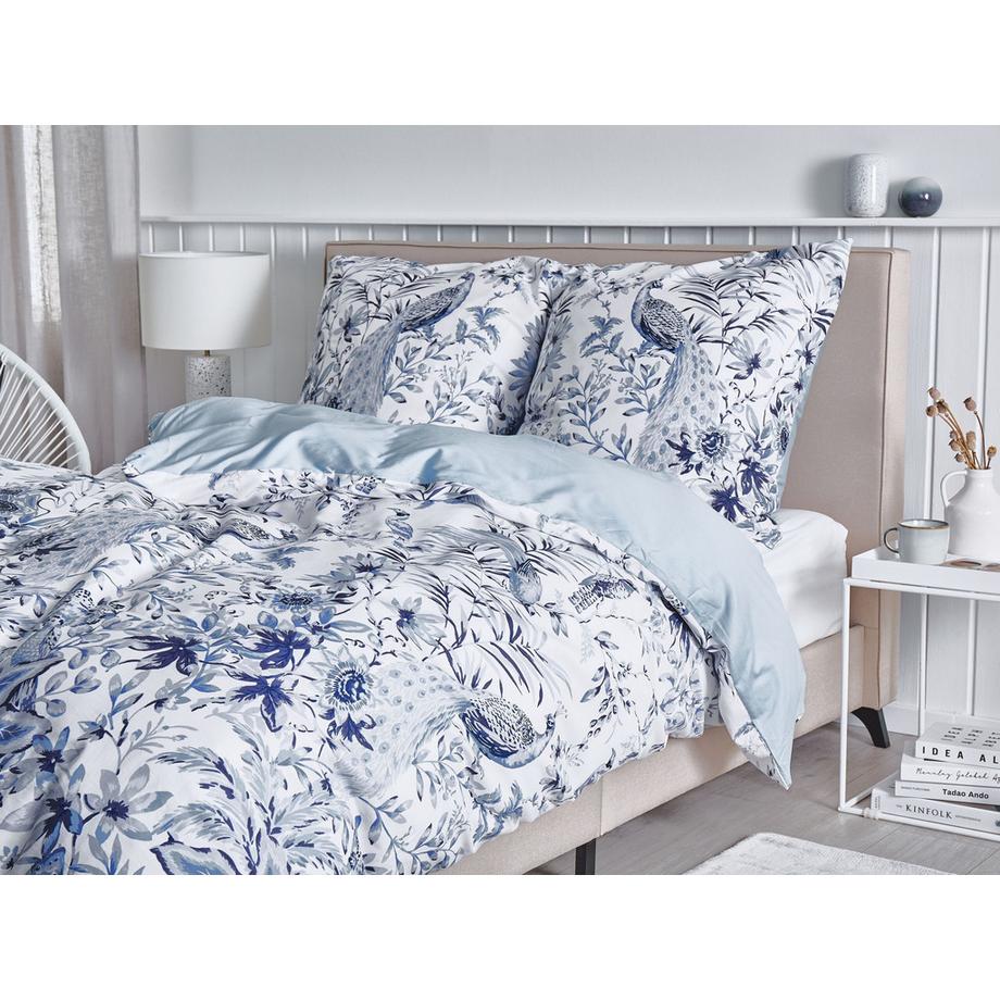 Beliani Modern BALLARD Set Copripiumino in Raso di Cotone  