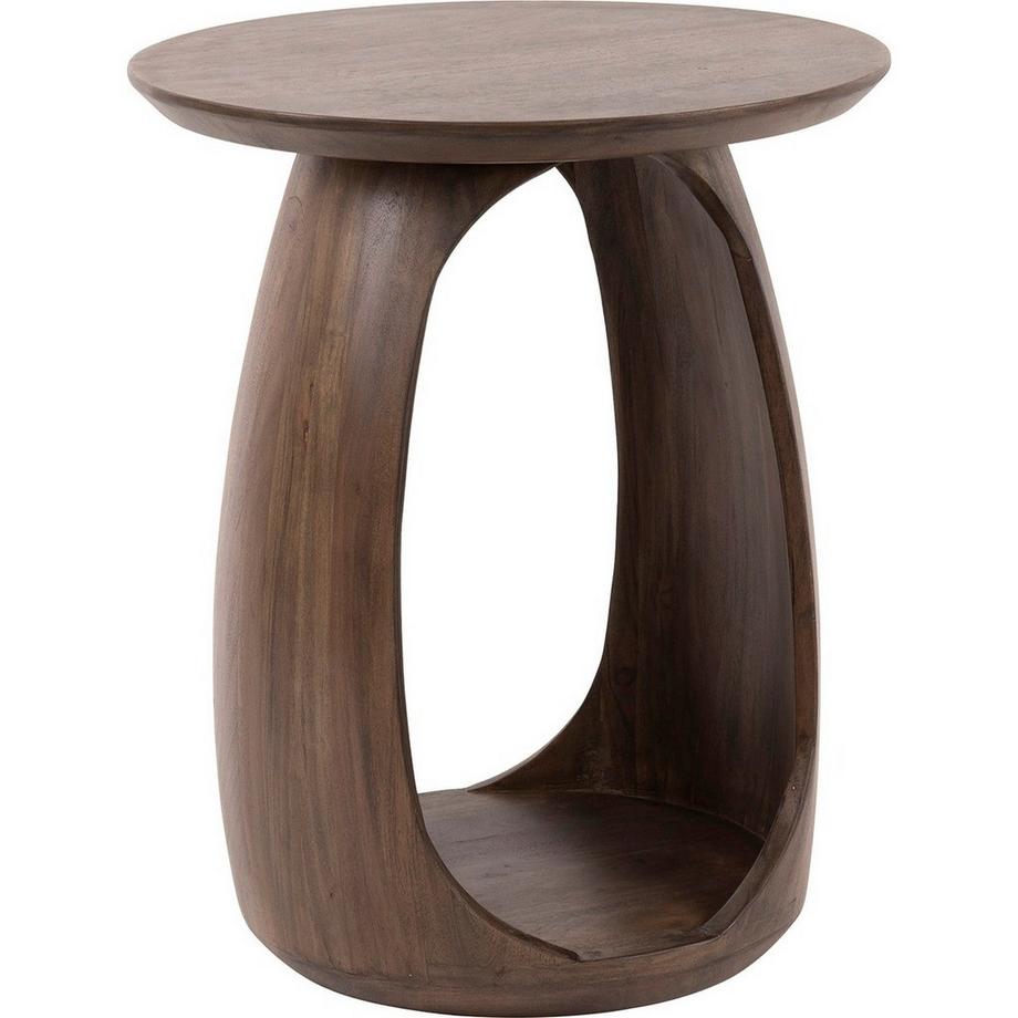Table d'appoint Flow Solid acacia glaze brown S