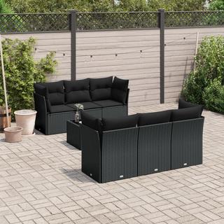 VidaXL set divano da giardino Polirattan  