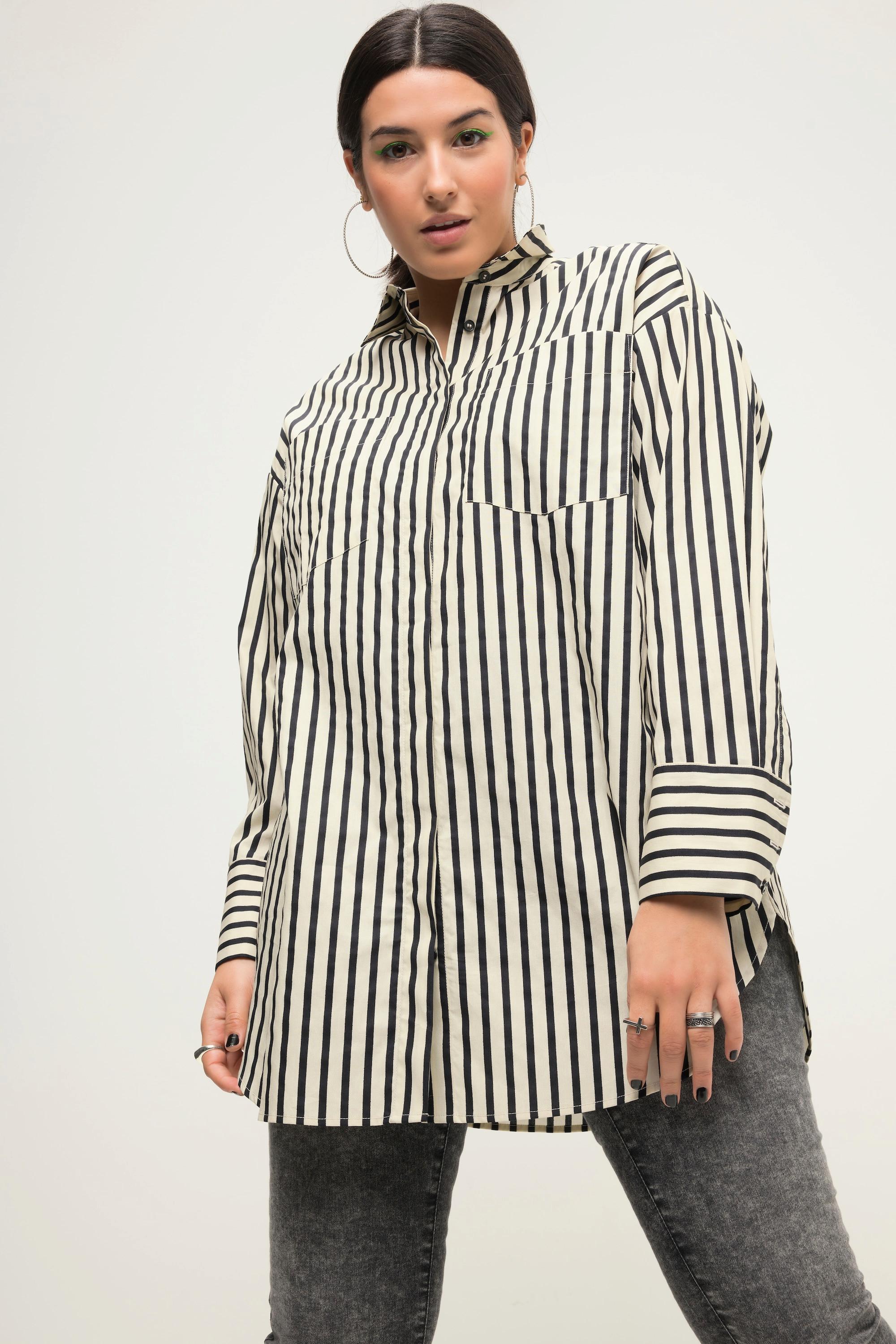 Studio Untold  Camicia dal taglio oversize con righe, collo da camicia e maniche lunghe 