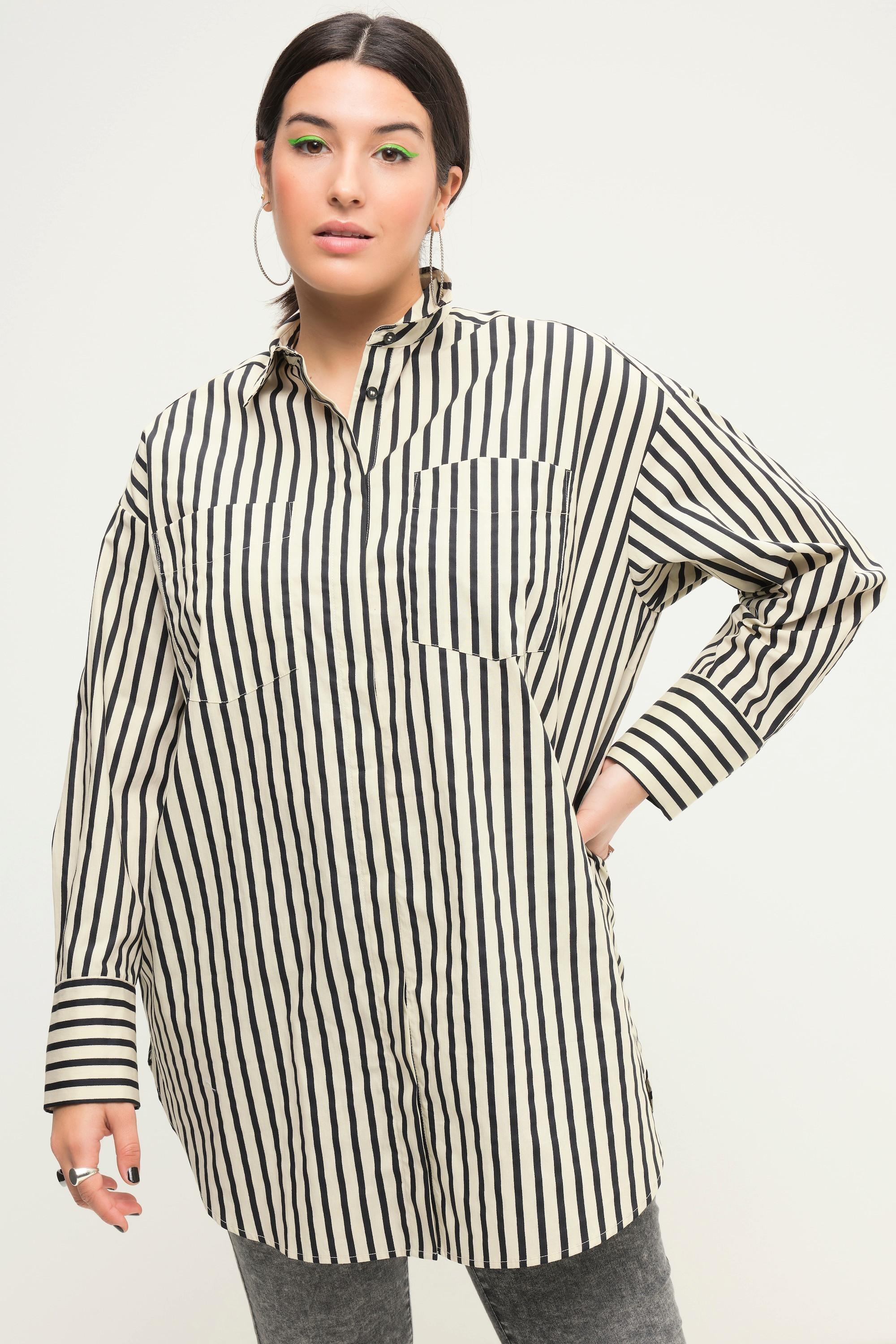 Studio Untold  Camicia dal taglio oversize con righe, collo da camicia e maniche lunghe 