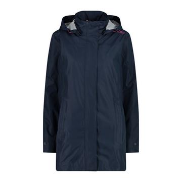 damen wasserdichte regenjacke mit druckknöpfen und kapuze