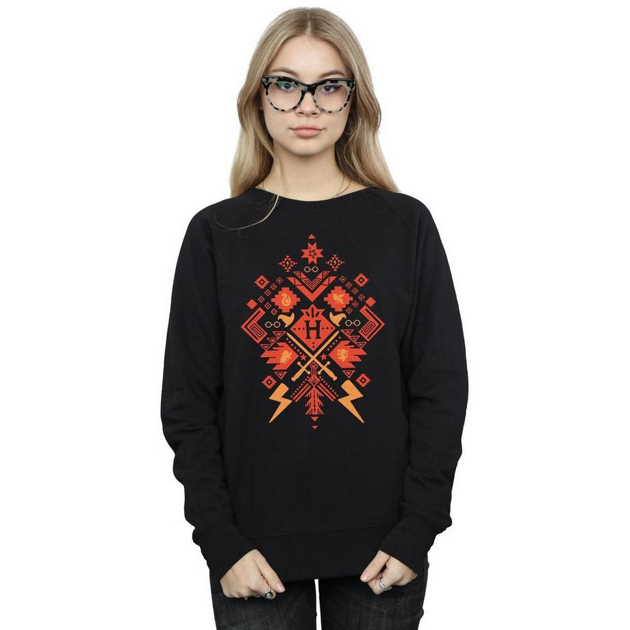 Harry Potter Aztec Print Slim Fit Sweatshirt  