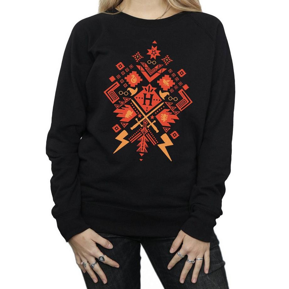 Harry Potter Aztec Print Slim Fit Sweatshirt  