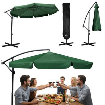 Parasol de jardin pliant 8 segments 350 cm avec housse Plonos PL-881