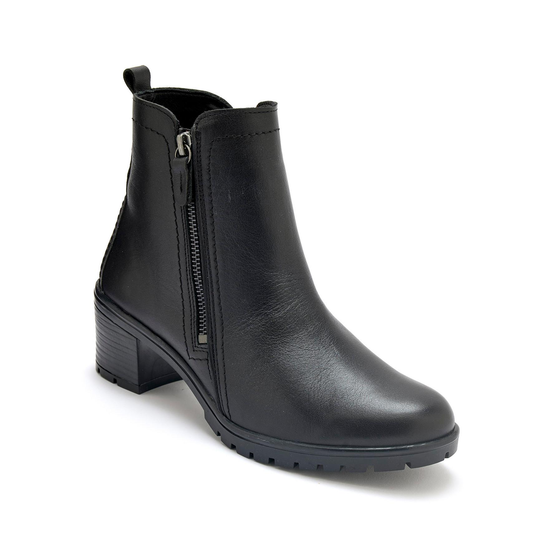 Pédiconfort  bottines cuir double zip 
