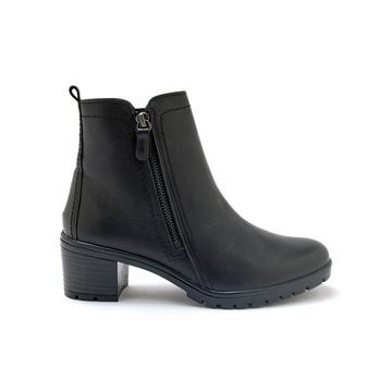 bottines cuir double zip