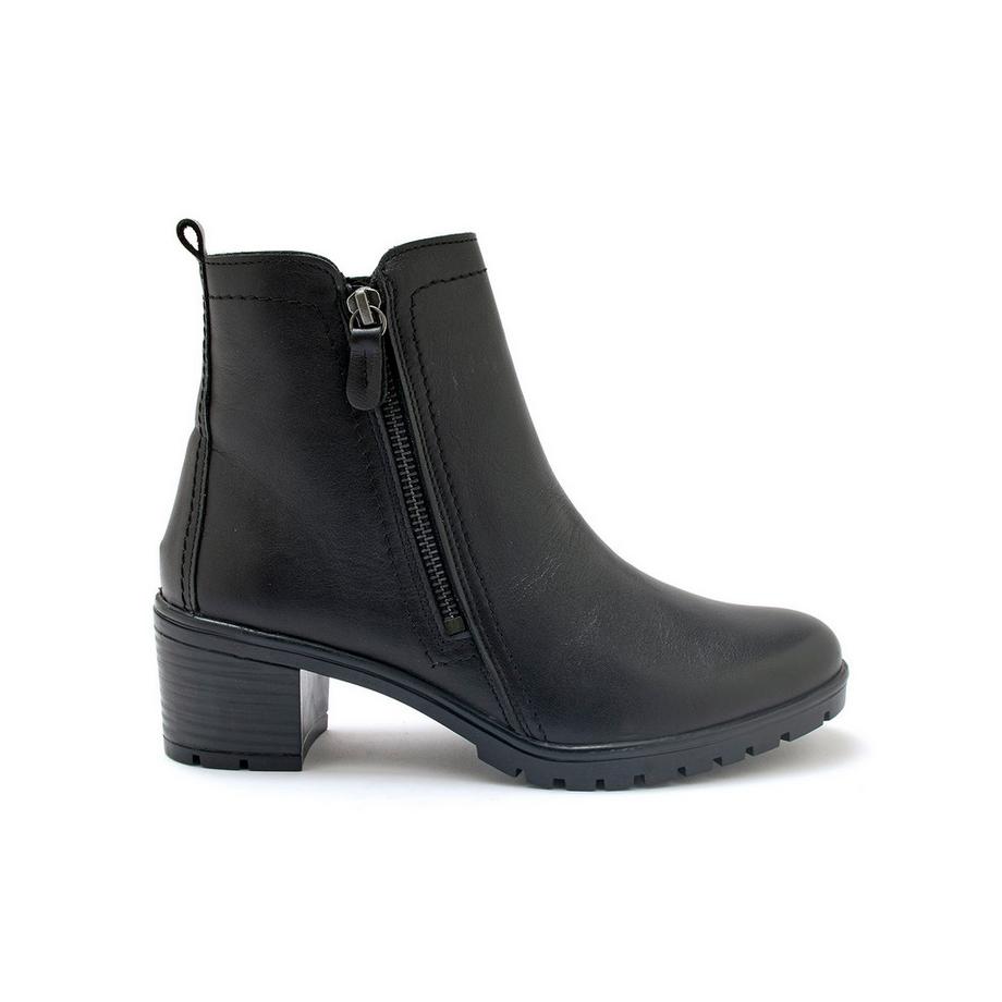 bottines cuir double zip
