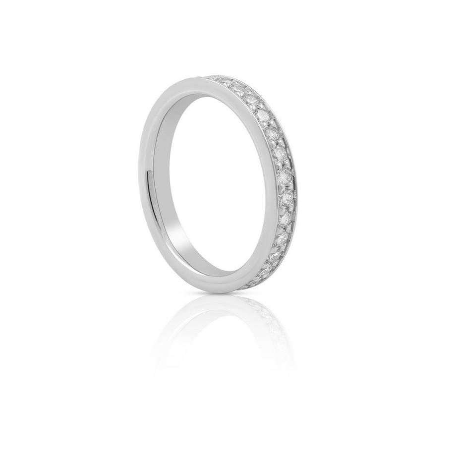 Bague Mémoire Diamant 1.00ct. or blanc 750